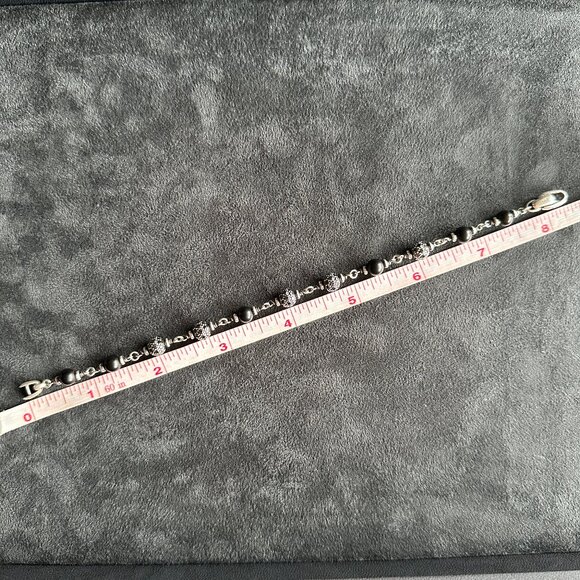 David Yurman Rosary Beads Bracelet w/ Black Onyx & Black Diamonds - Medium - Picture 14 of 14